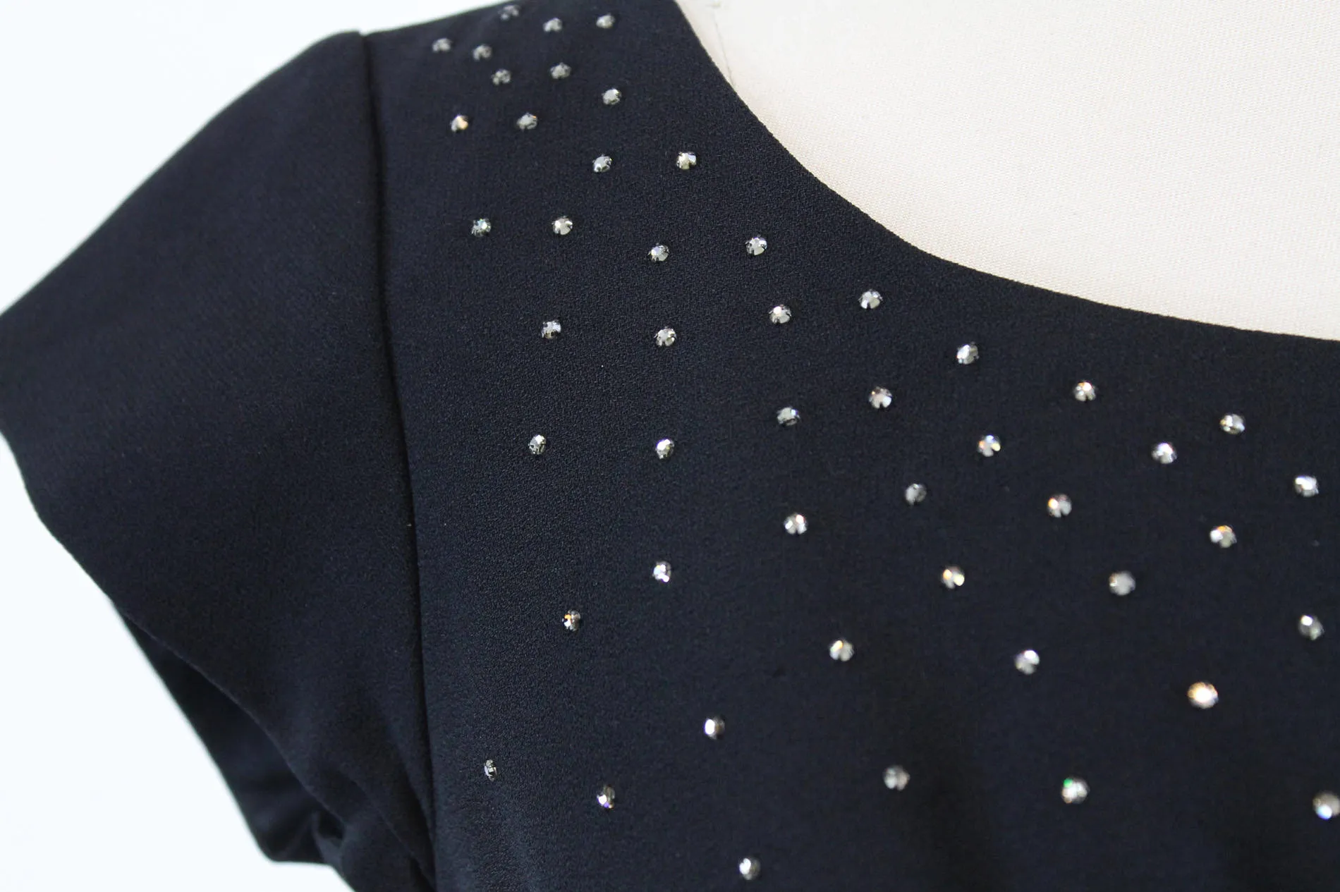 1950s rhinestone dress xs | new fall