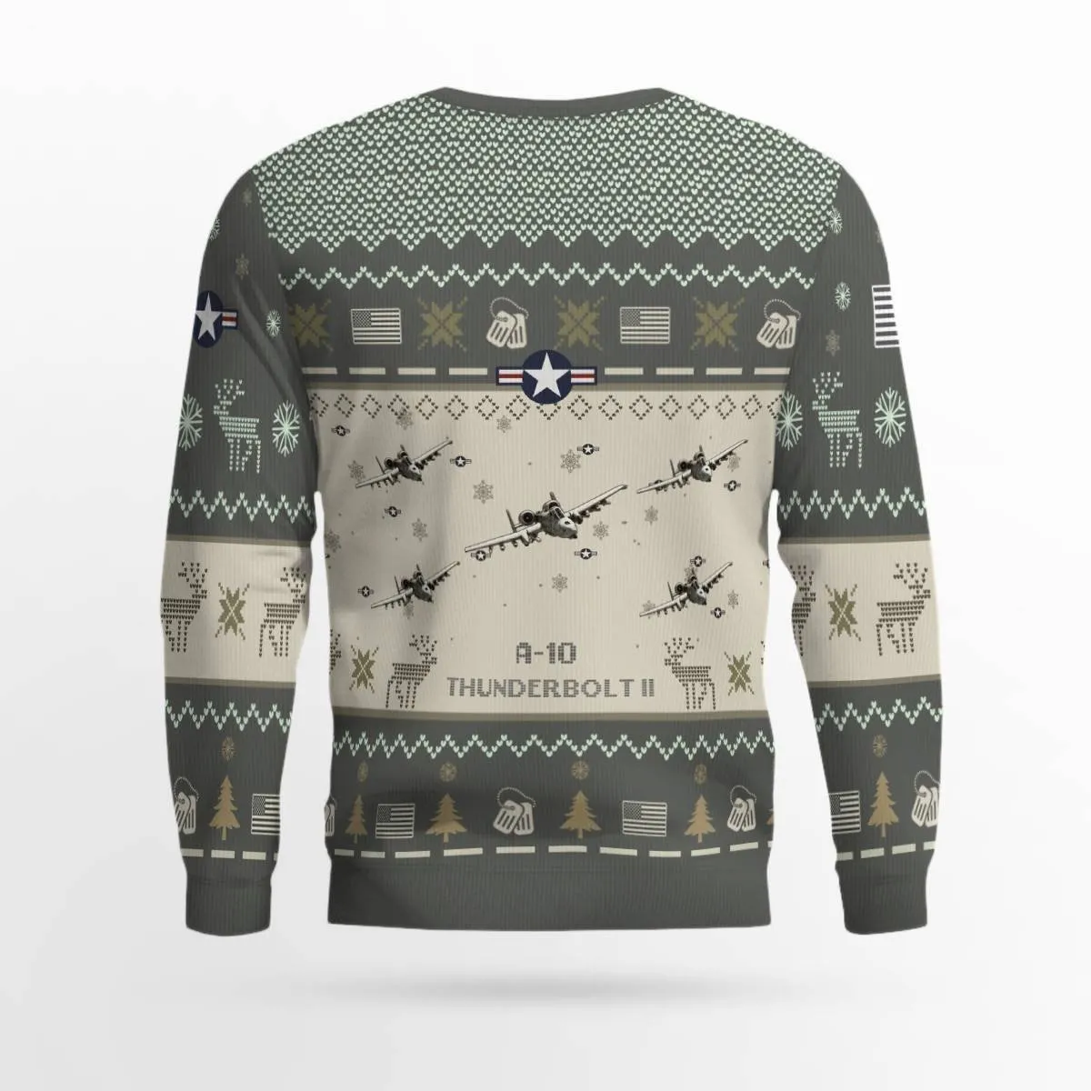 A-10 Thunderbolt II A10_Aircraft Ugly Sweater, Ugly Sweater Christmas Shirt for Men Dad Veteran