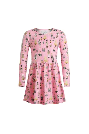 Alma Ls Babydoll Dress (Kids) | Nutcracker Bubblegum | Kjole fra Liberté Ami