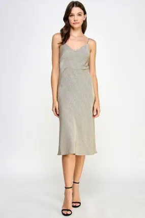 AOS Taupe Satin Cami Dress