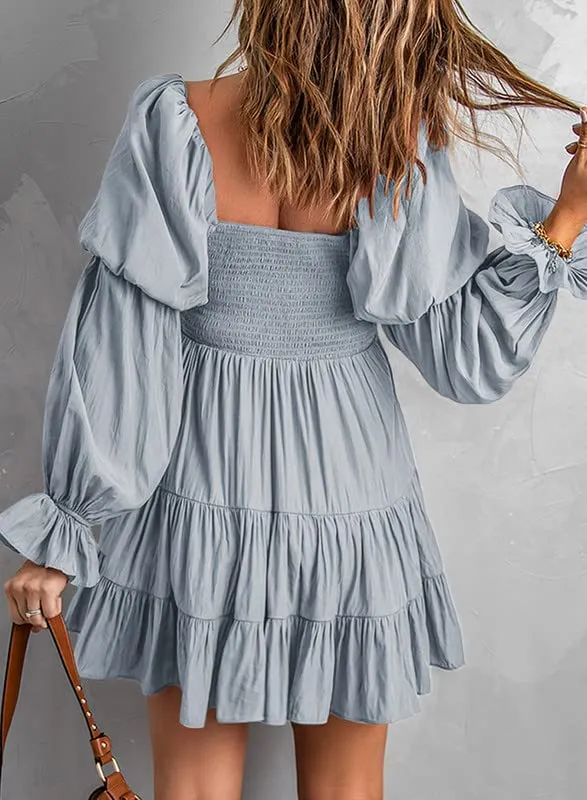 Baby Doll sexy ruffle Off Shoulder Mini Dress