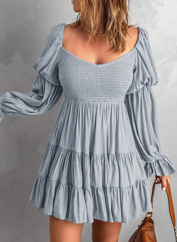 Baby Doll sexy ruffle Off Shoulder Mini Dress