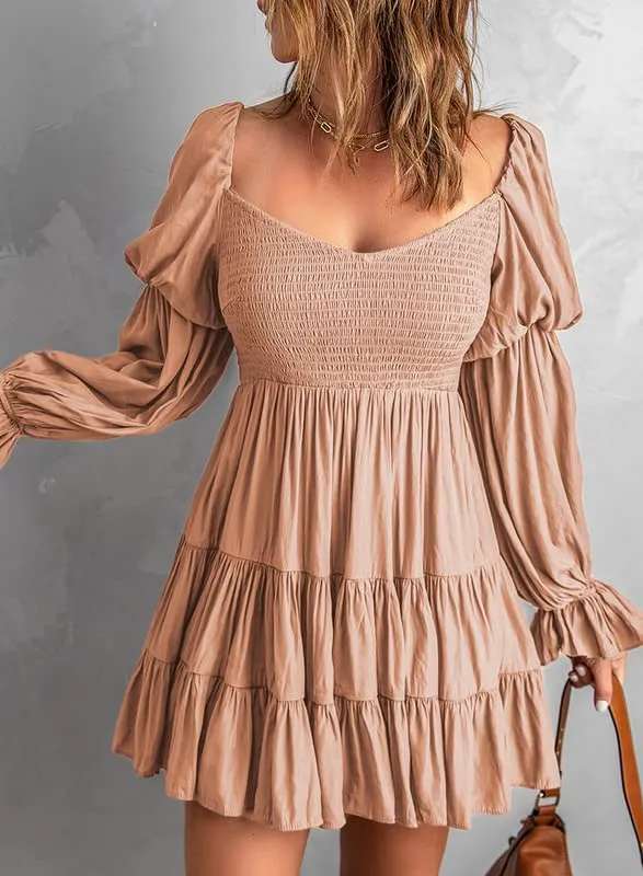 Baby Doll sexy ruffle Off Shoulder Mini Dress