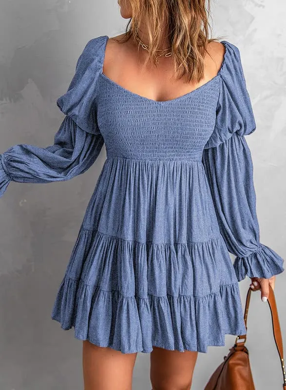 Baby Doll sexy ruffle Off Shoulder Mini Dress