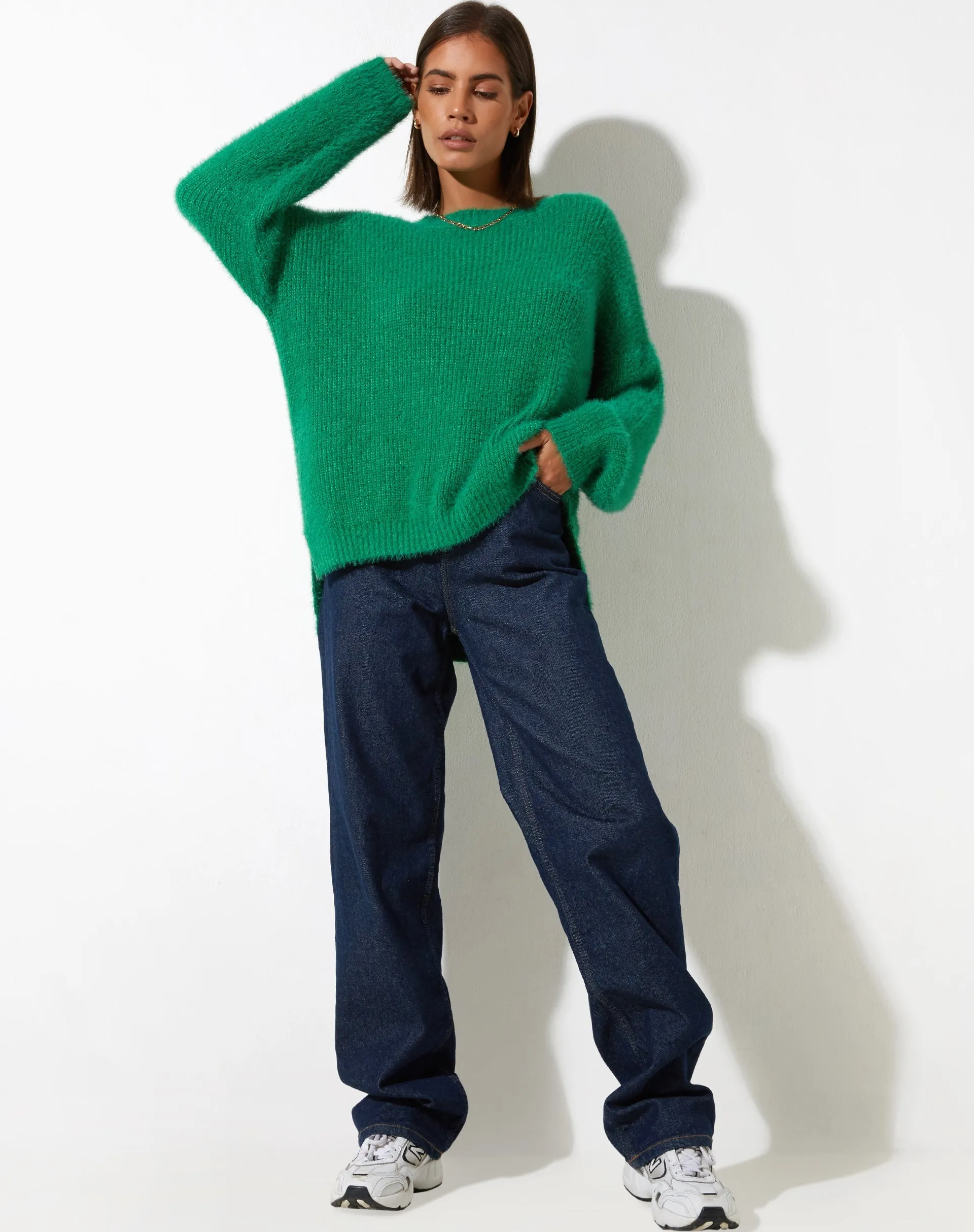 Bondy Jumper in Knit Kelly Green