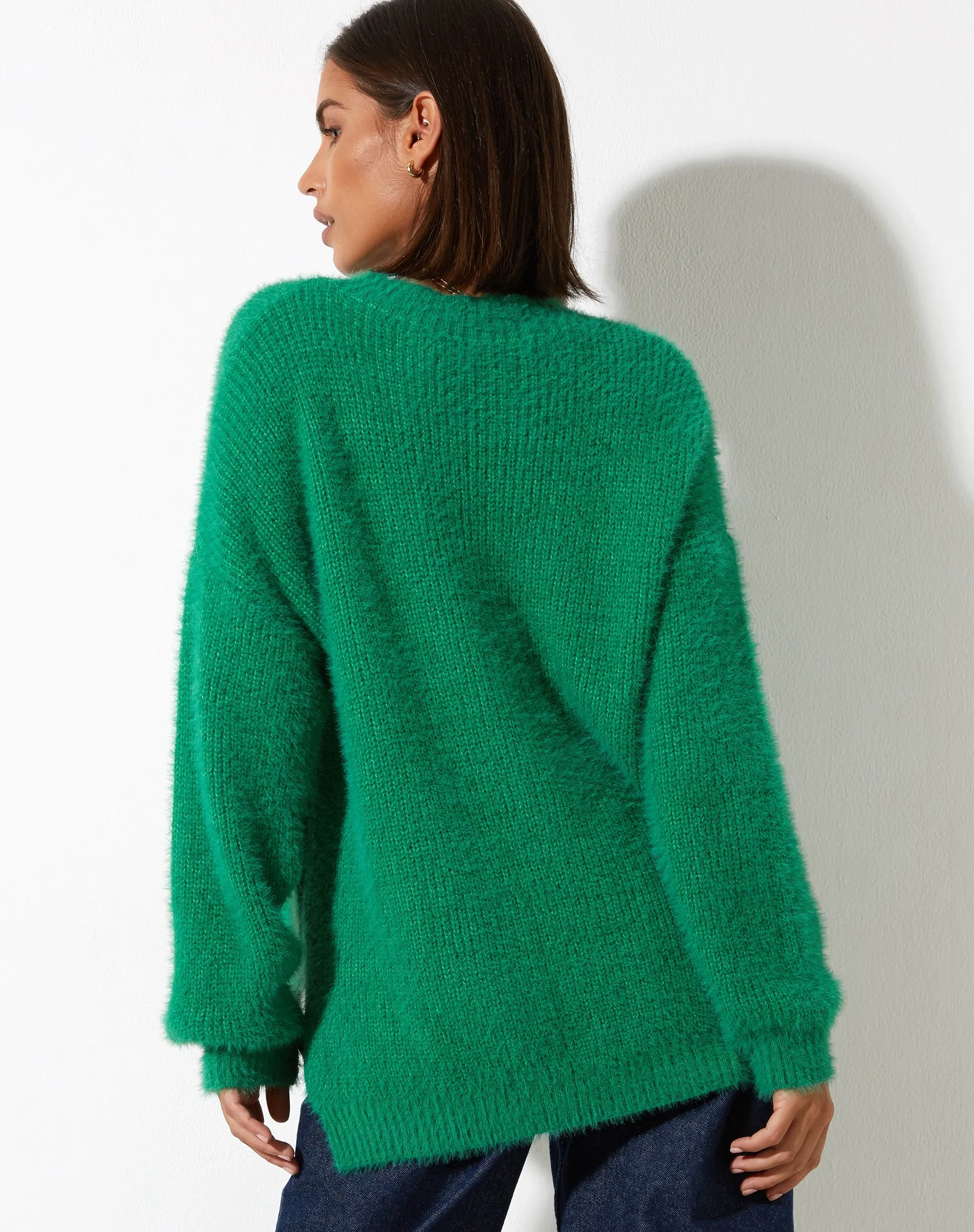 Bondy Jumper in Knit Kelly Green