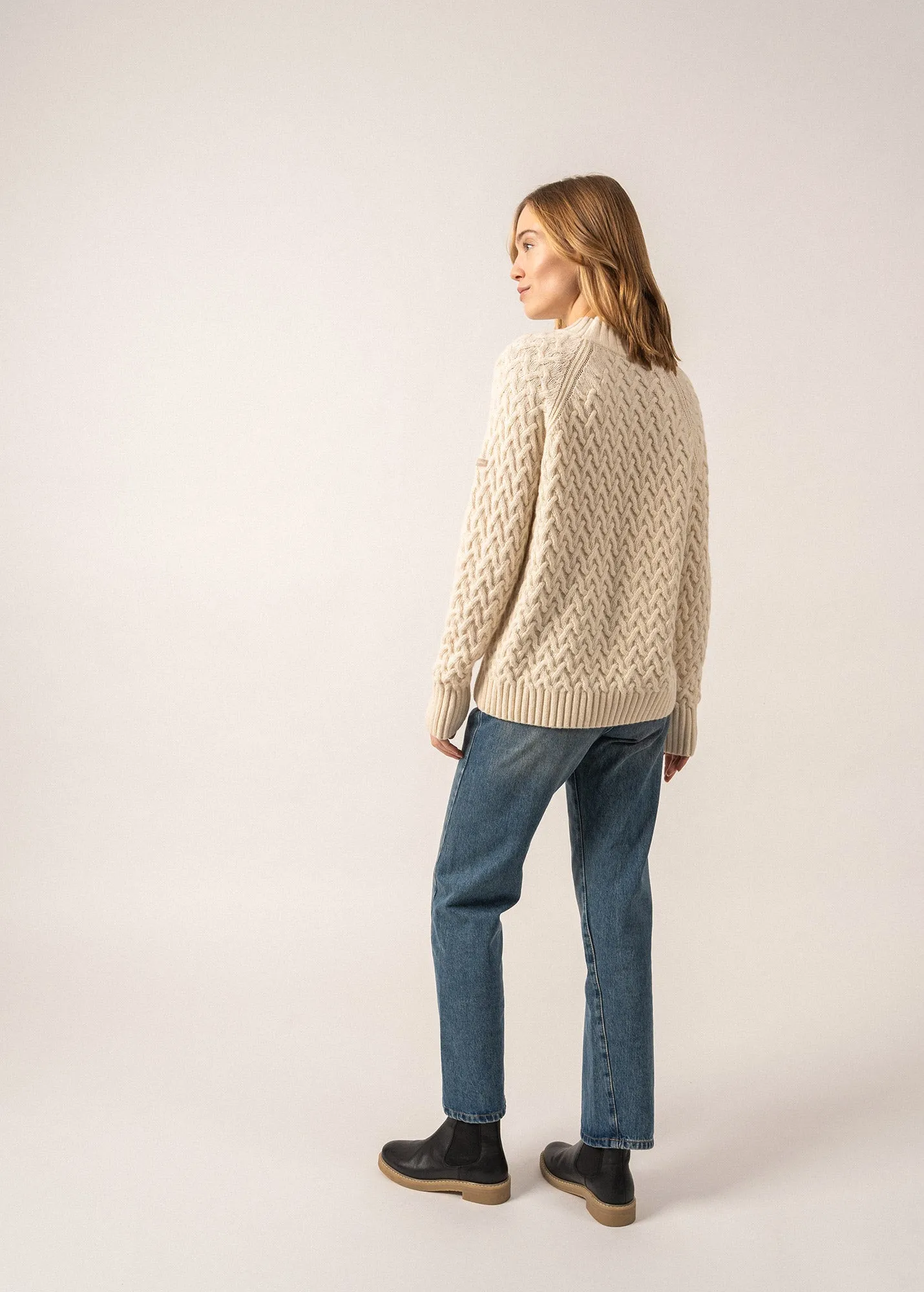 Cardiff High Neck Jumper - in wool (ECUME)