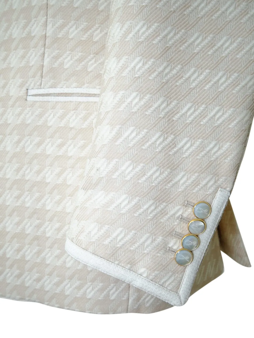 Cashew Crema Houndstooth Mandani Jacket