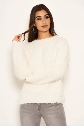 Cream Chenille Knitted Jumper