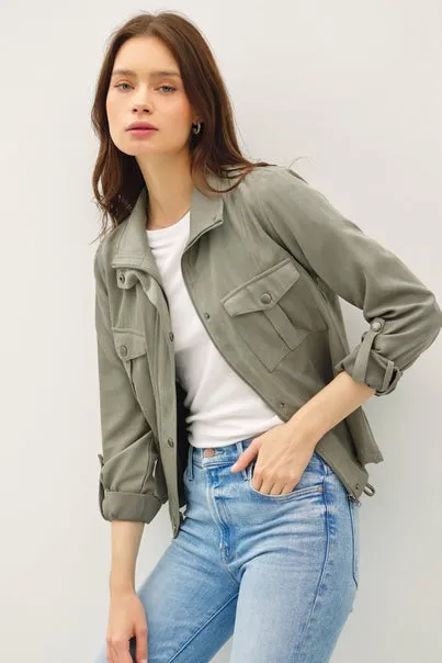 CROPPED UTILITY SAFARI JACKET