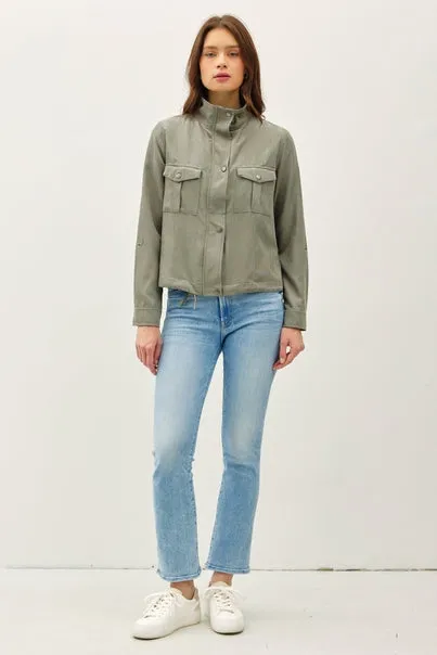 CROPPED UTILITY SAFARI JACKET