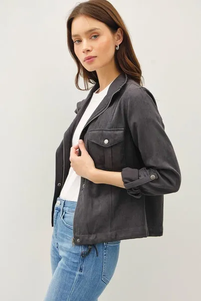 CROPPED UTILITY SAFARI JACKET