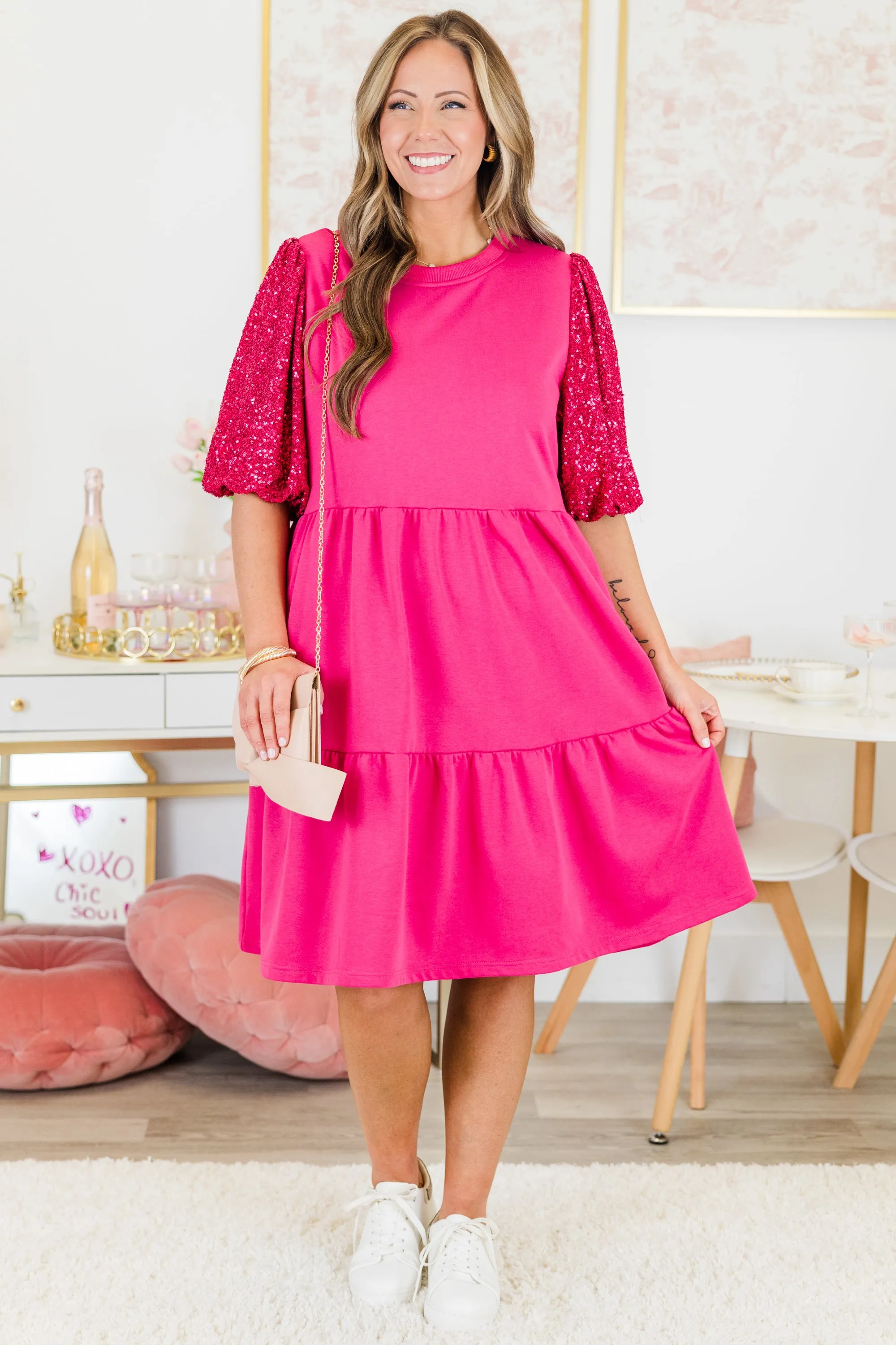 Easygoing Love Dress, Pink