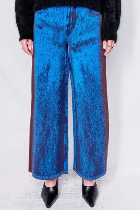 Electric Blue Zahra Wide Leg Pants