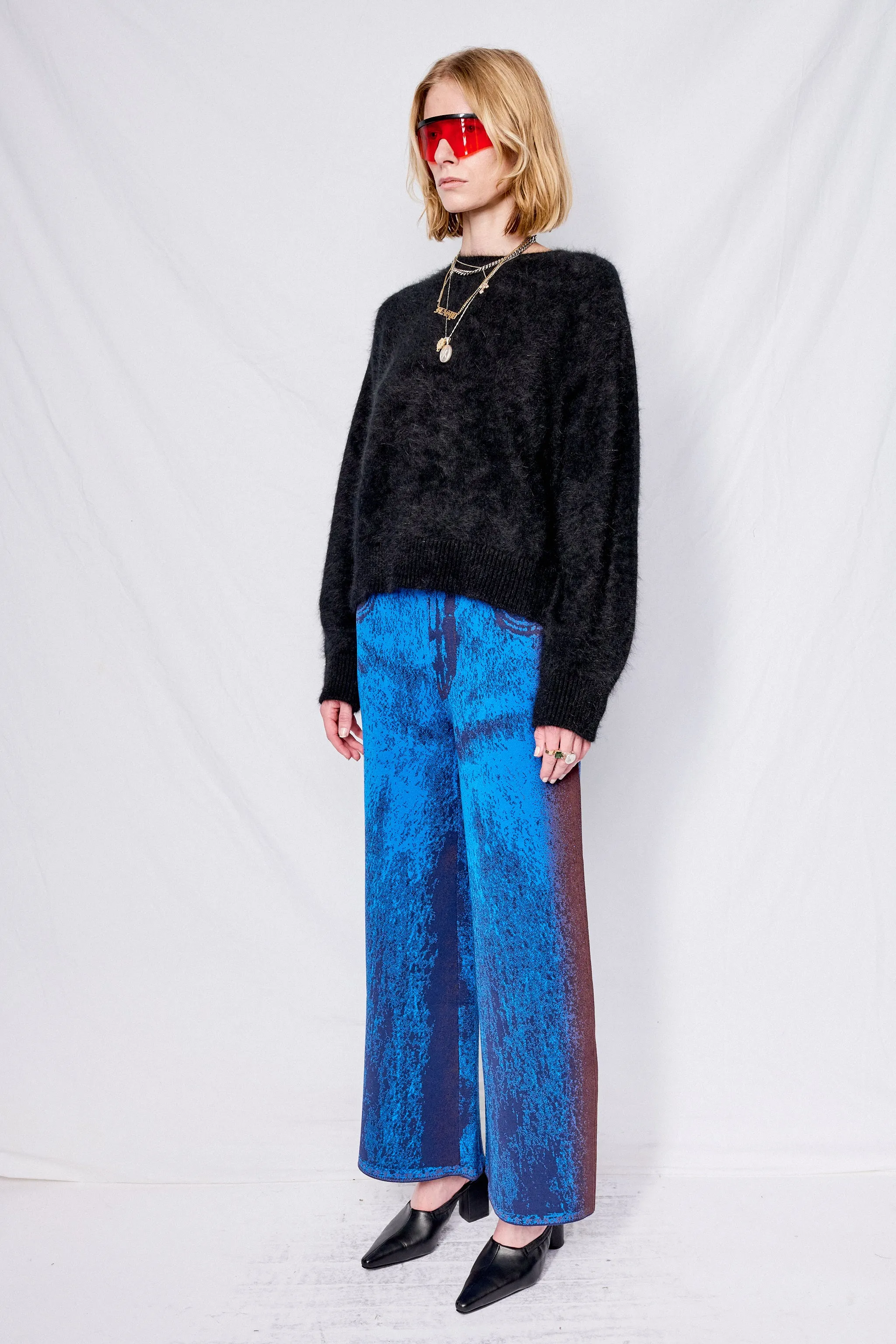 Electric Blue Zahra Wide Leg Pants