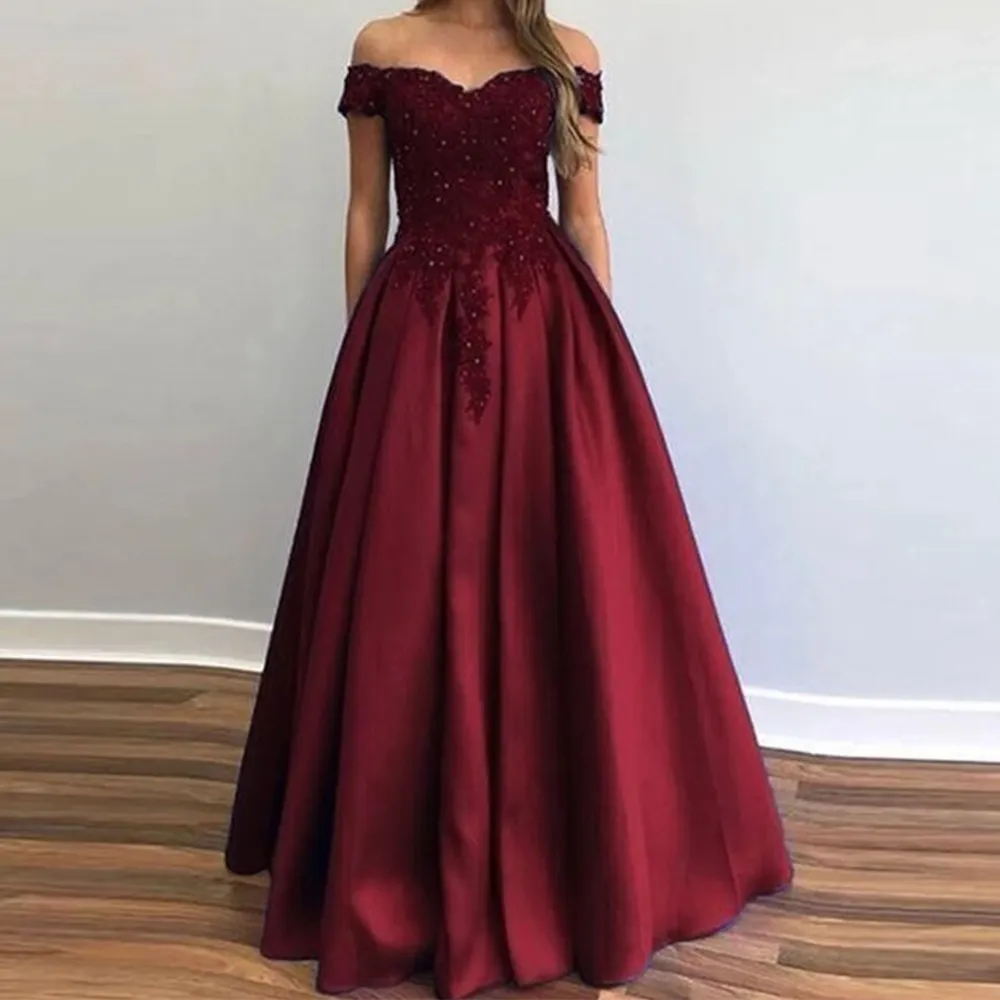 Funki Buys | Dresses | Women's Elegant Long Satin Ball Gown