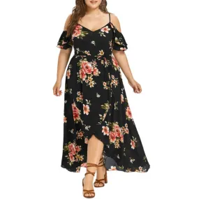 Funki Buys | Dresses | Women's Long Floral Chiffon Sundress