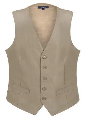 Gioberti Men's Beige Formal Suit Vest