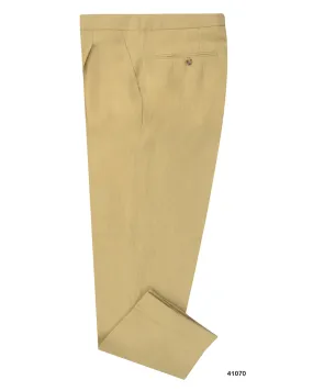 Goldish Yellow Linen Dress Pant