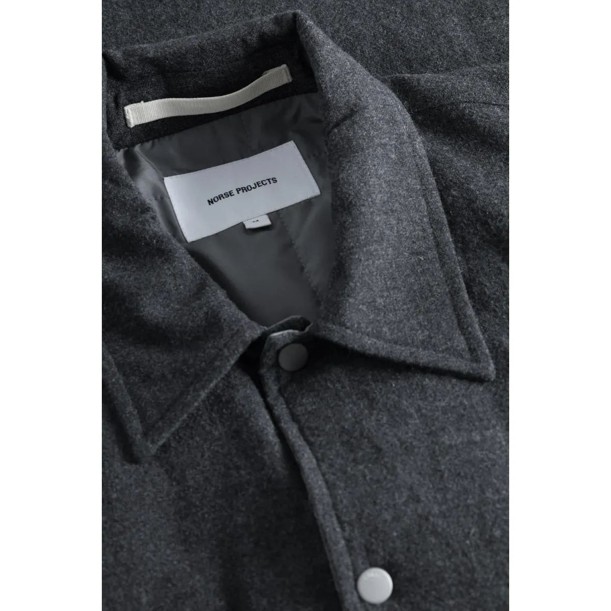 Hjalmer Insulated Wool Overshirt Charcoal Melange