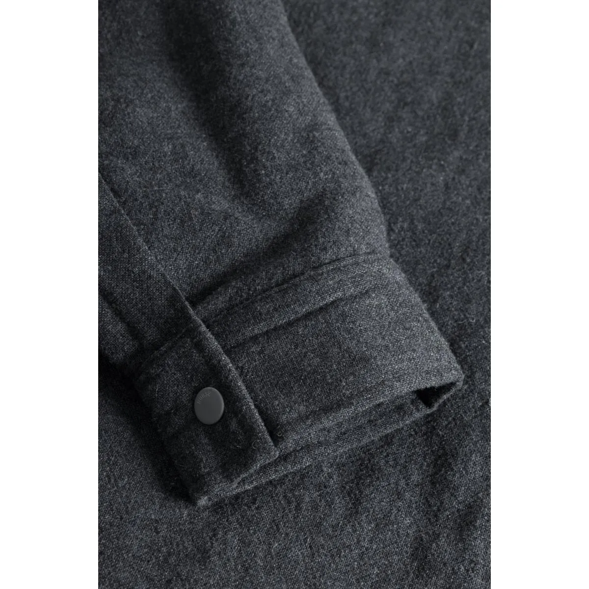 Hjalmer Insulated Wool Overshirt Charcoal Melange