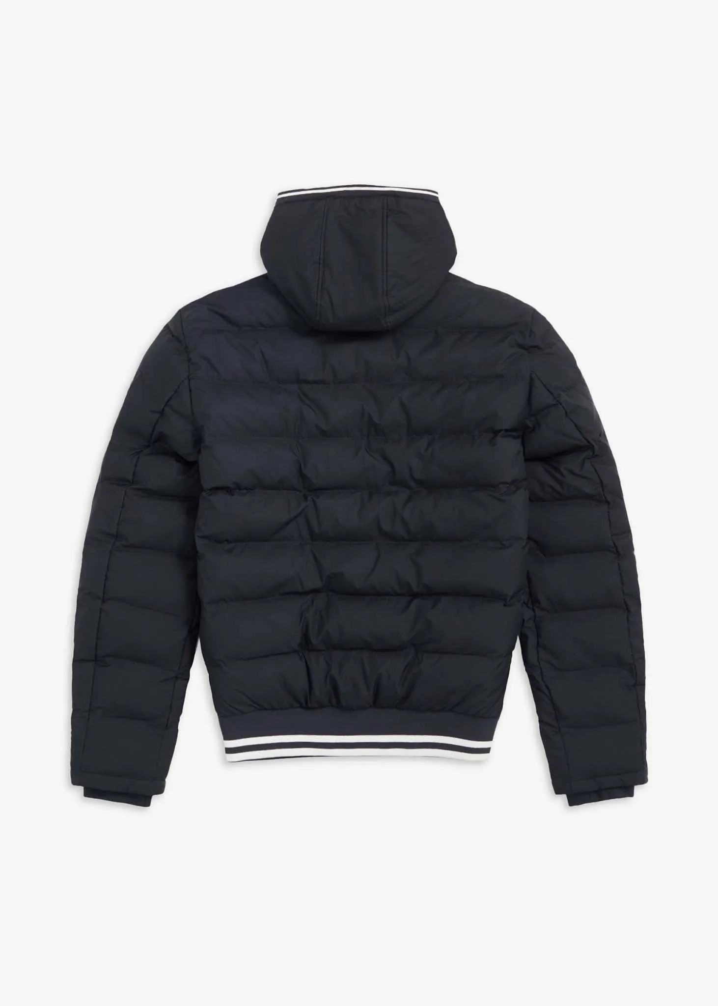 Hooded insulated jacket - black