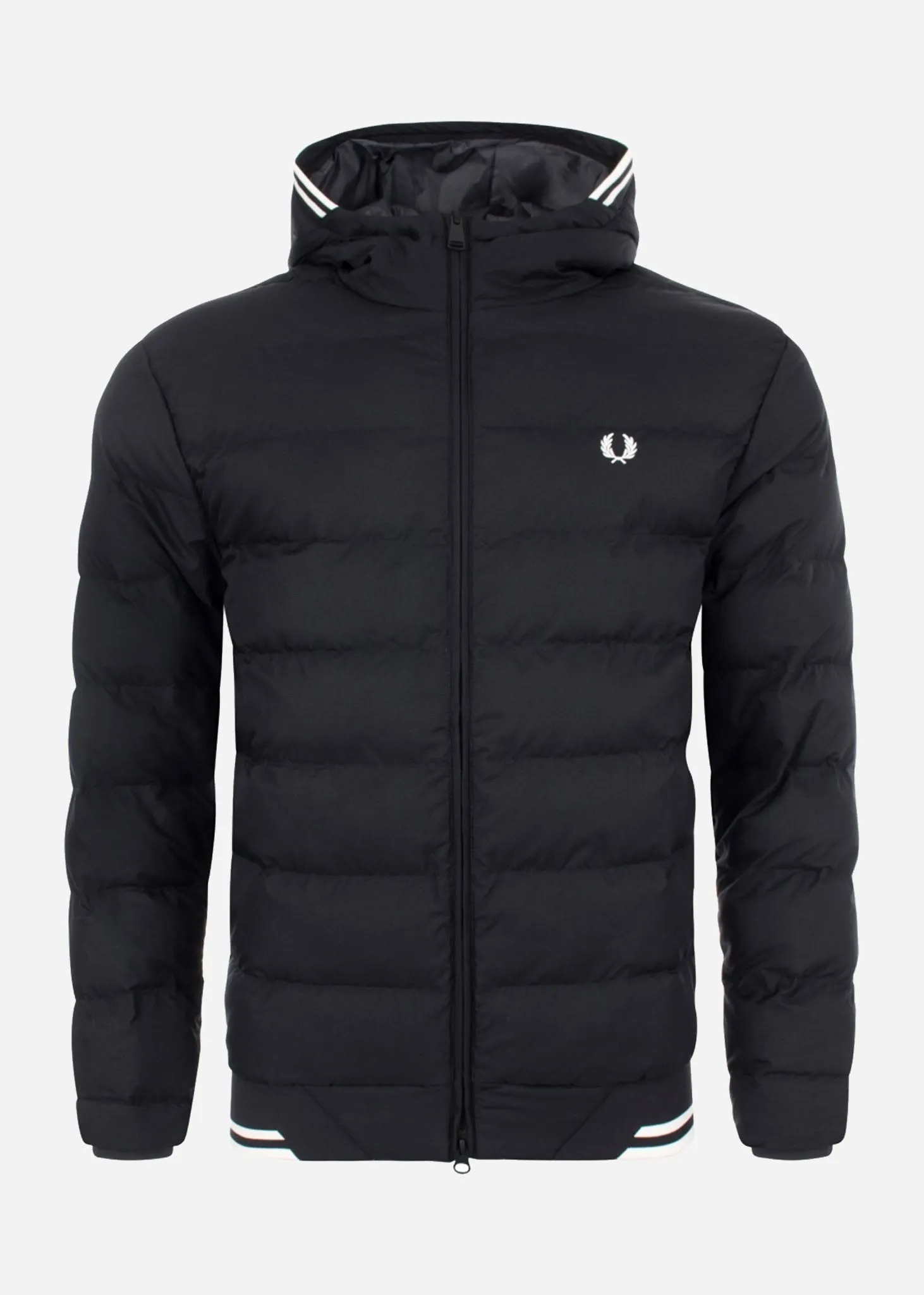 Hooded insulated jacket - black