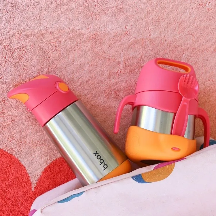 Insulated Straw Sipper & Insulated Food Jar Pink