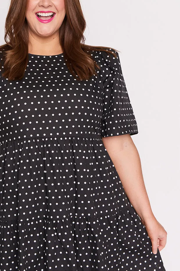 Isadora Black Spot Dress