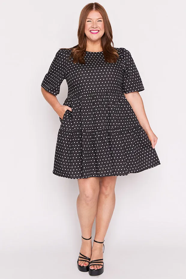 Isadora Black Spot Dress