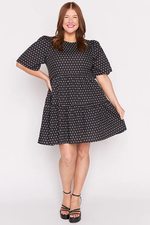 Isadora Black Spot Dress