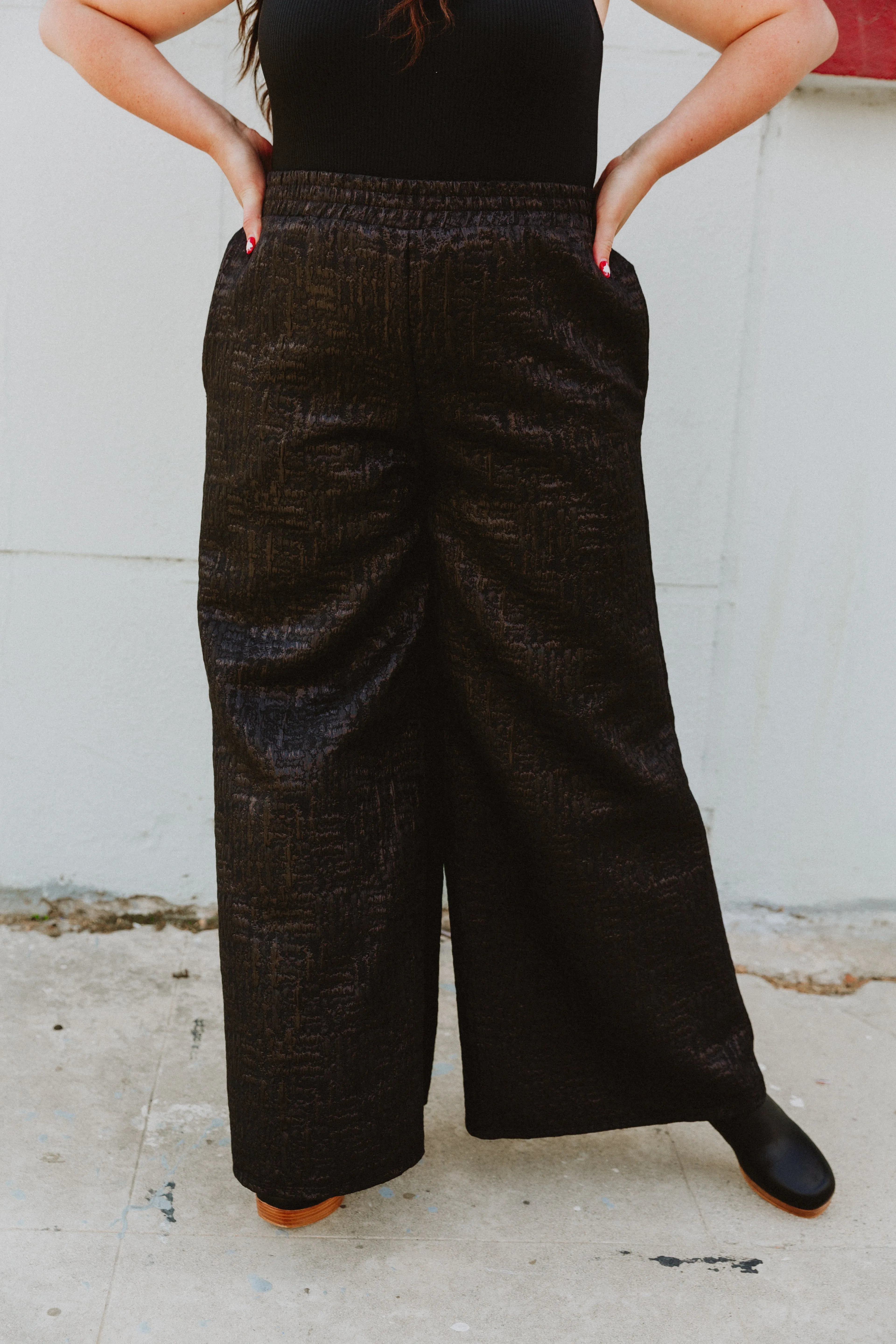 Jacquard Pants in “Turandot" (Black)