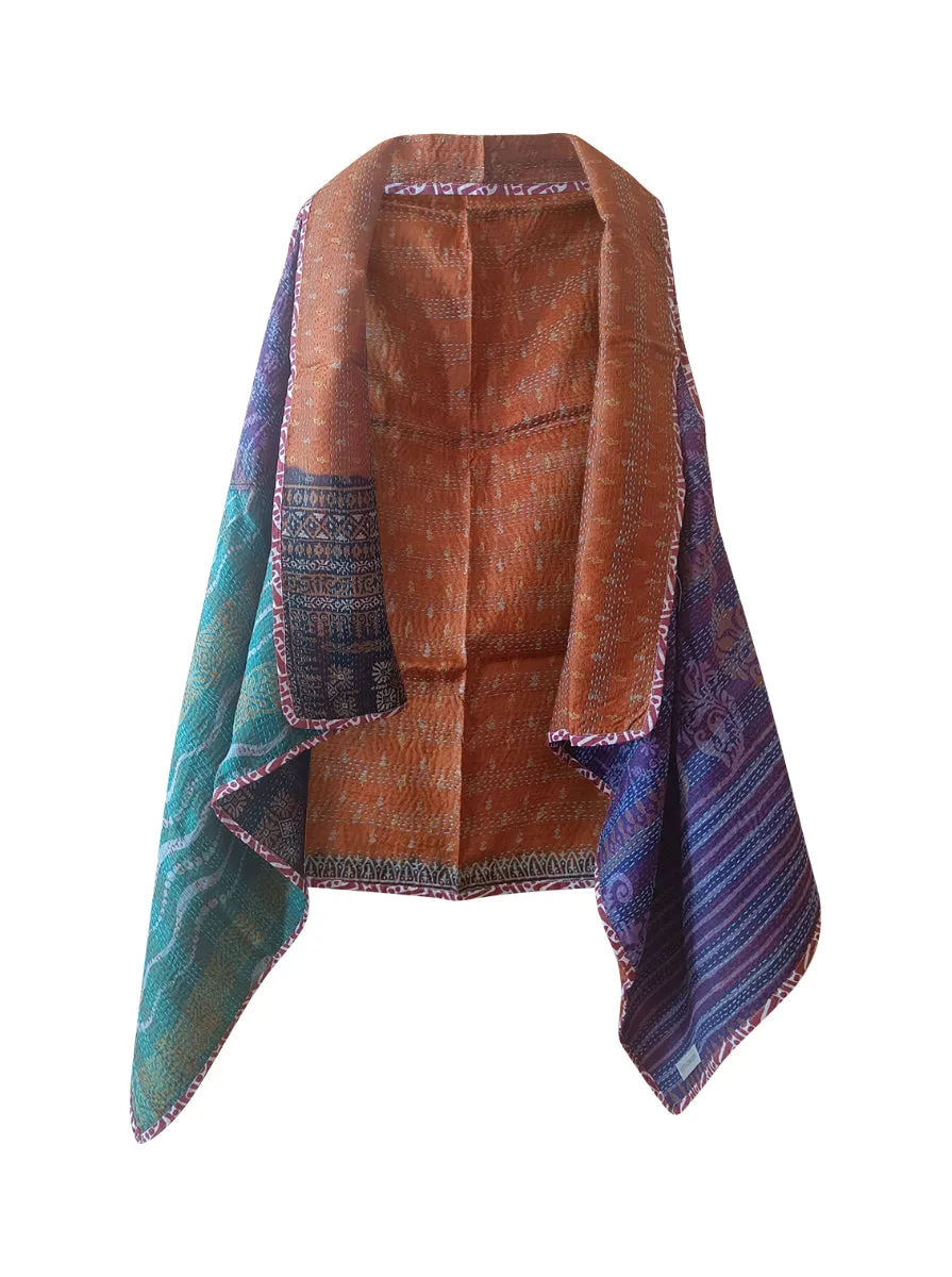 kantha vintage silk cape kyra