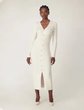 Karlie V Neck Knitted Midi Dress