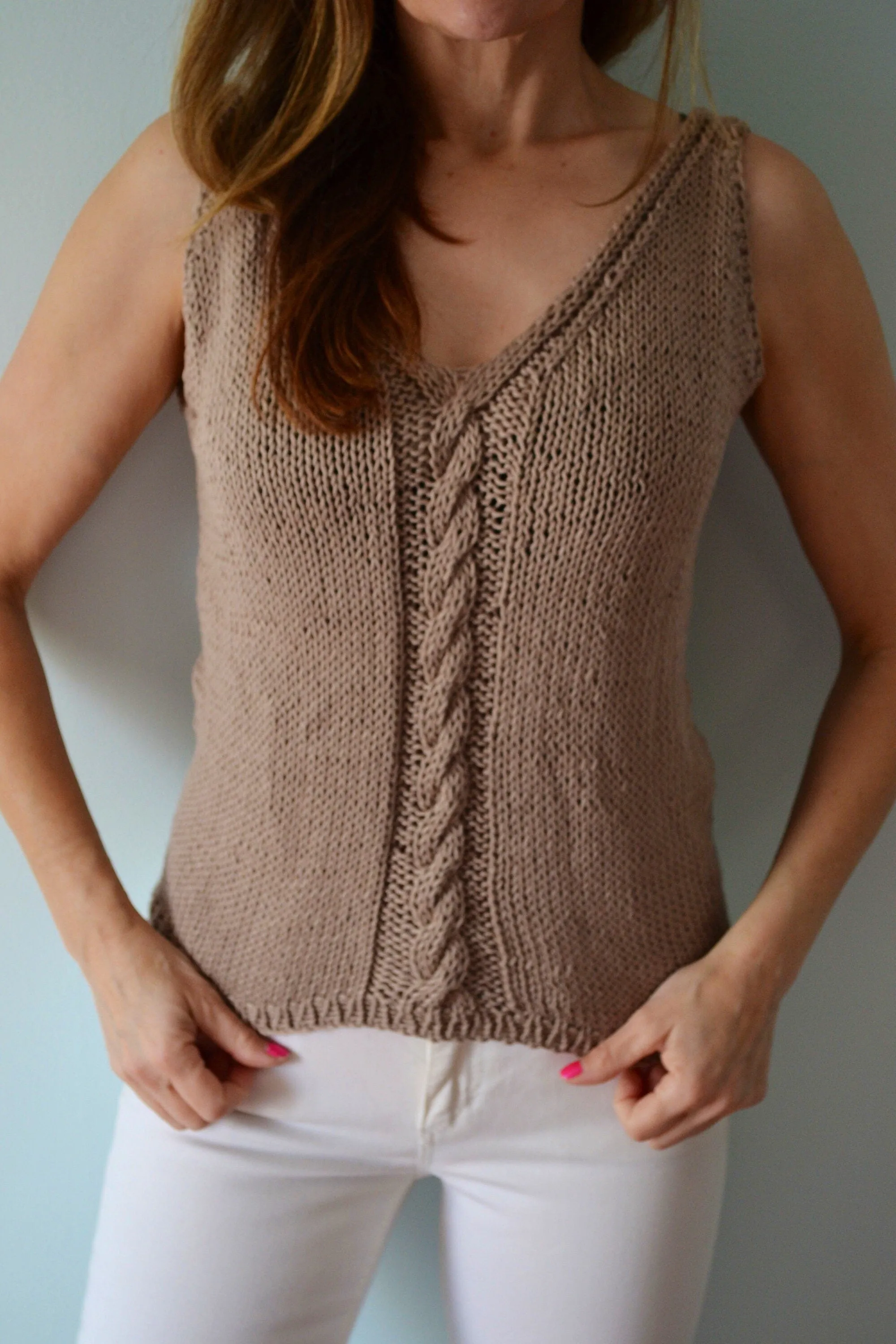 KNITTING PATTERN DIY Summer Cotton Tank Top, Women's Knit Top pattern, Lydia Tank Top, Summer Knit Top, Cotton Top, Easy Knit Top