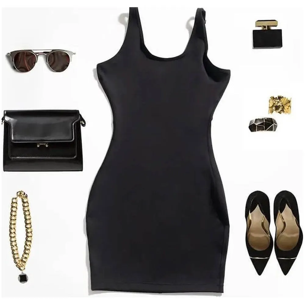 Little Black shaper Slip Dress