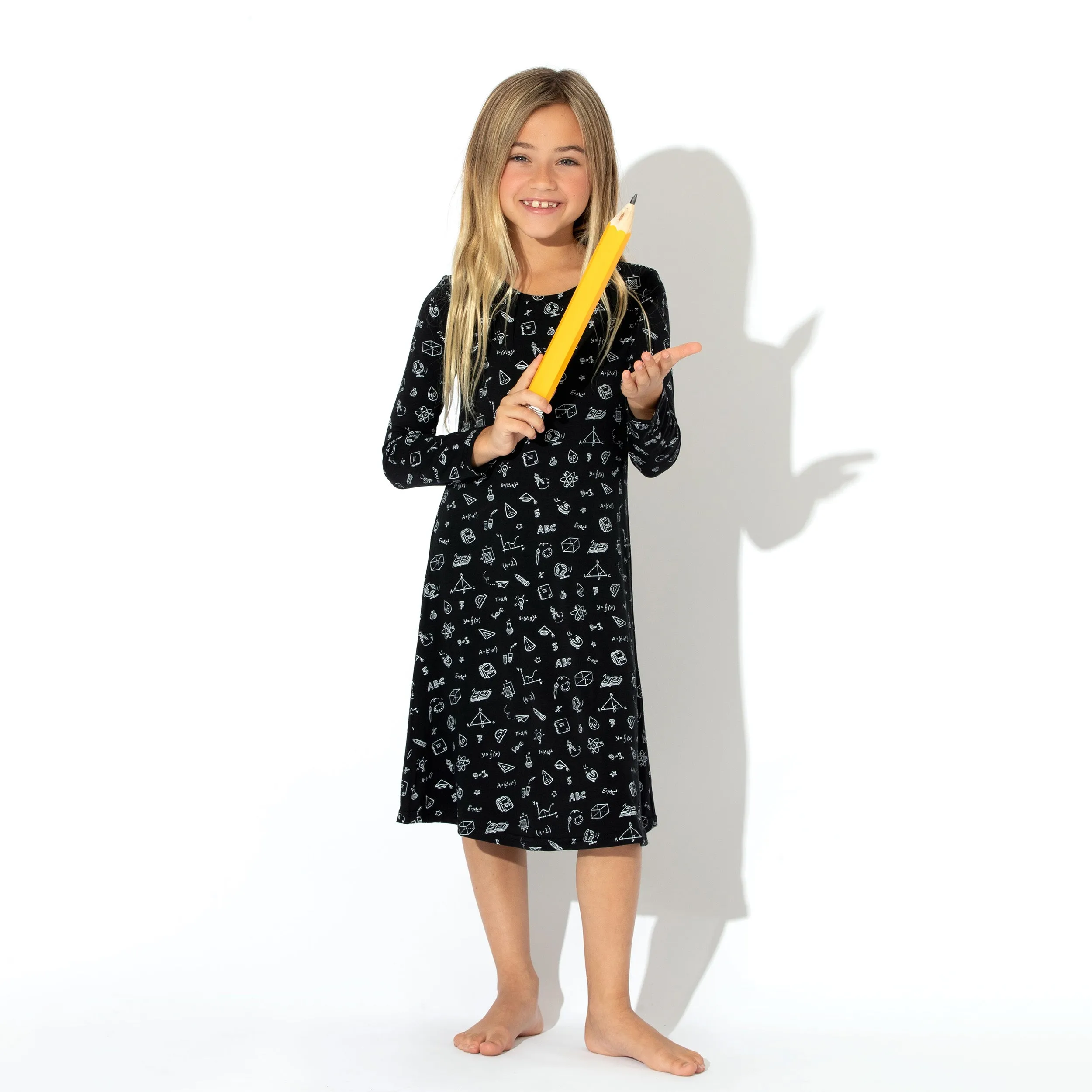 Little Genius Bamboo Girls' Long Sleeve Dress