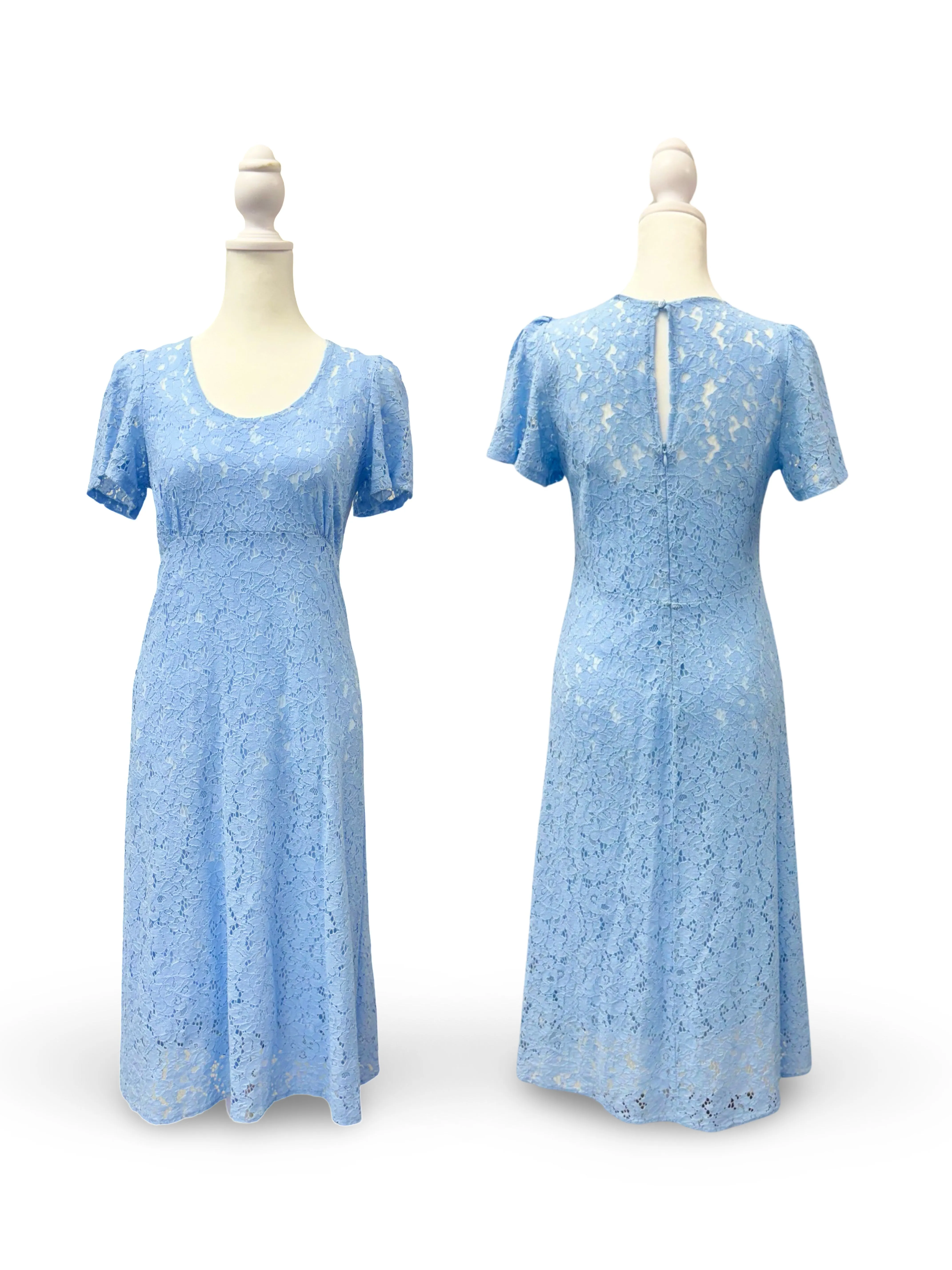 Marissa Blue Lace Midi Dress | Resort Wear Dress