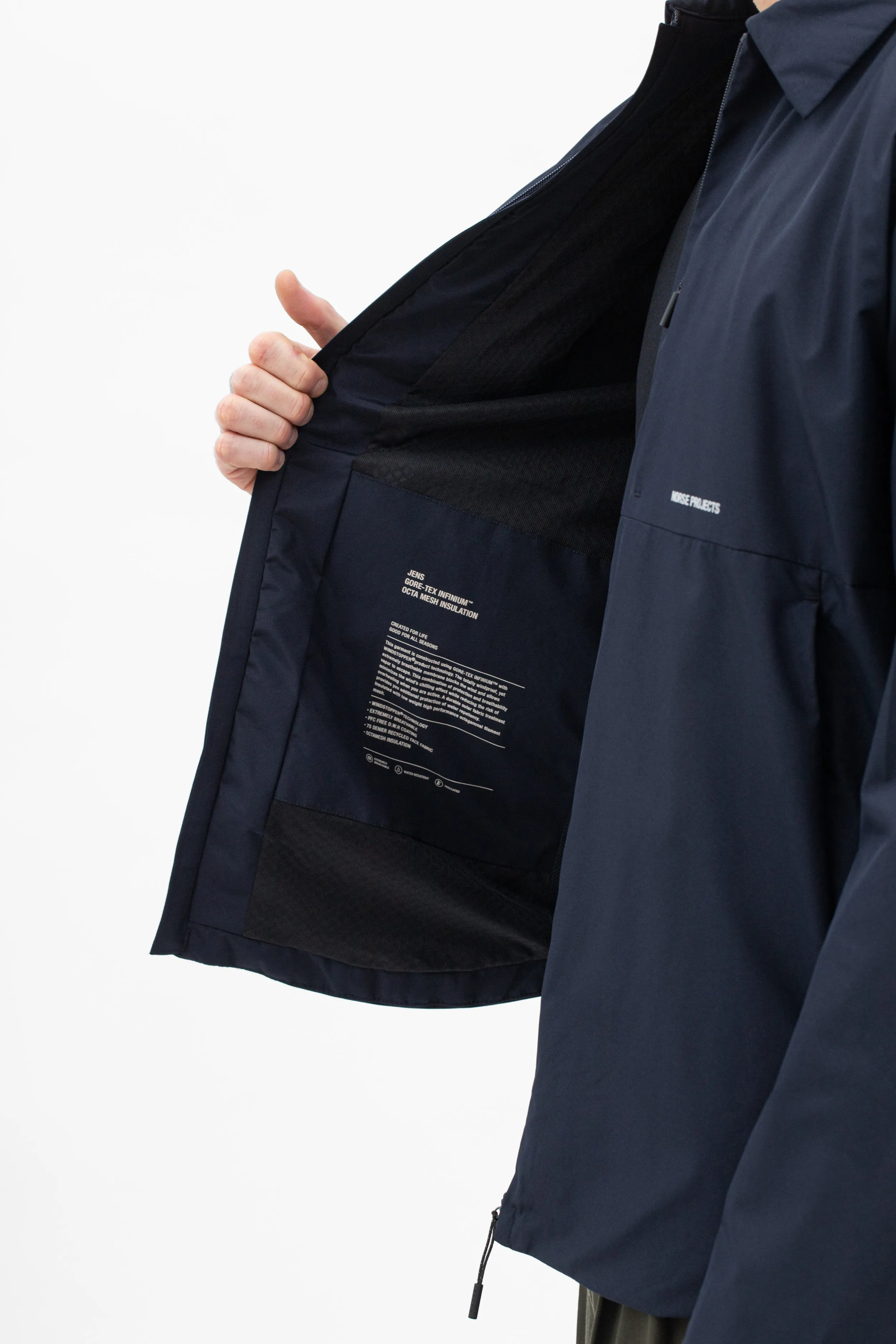 Norse Projects Jens Gore-Tex Infinium Insulated Shirt Jkt - Navy