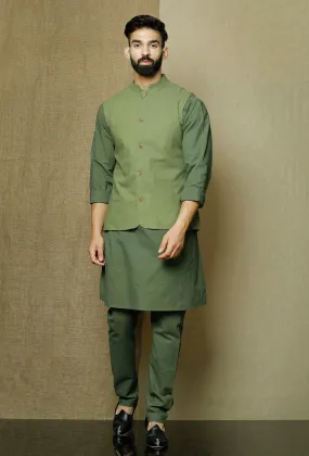 Olive Green  Nehru Jacket