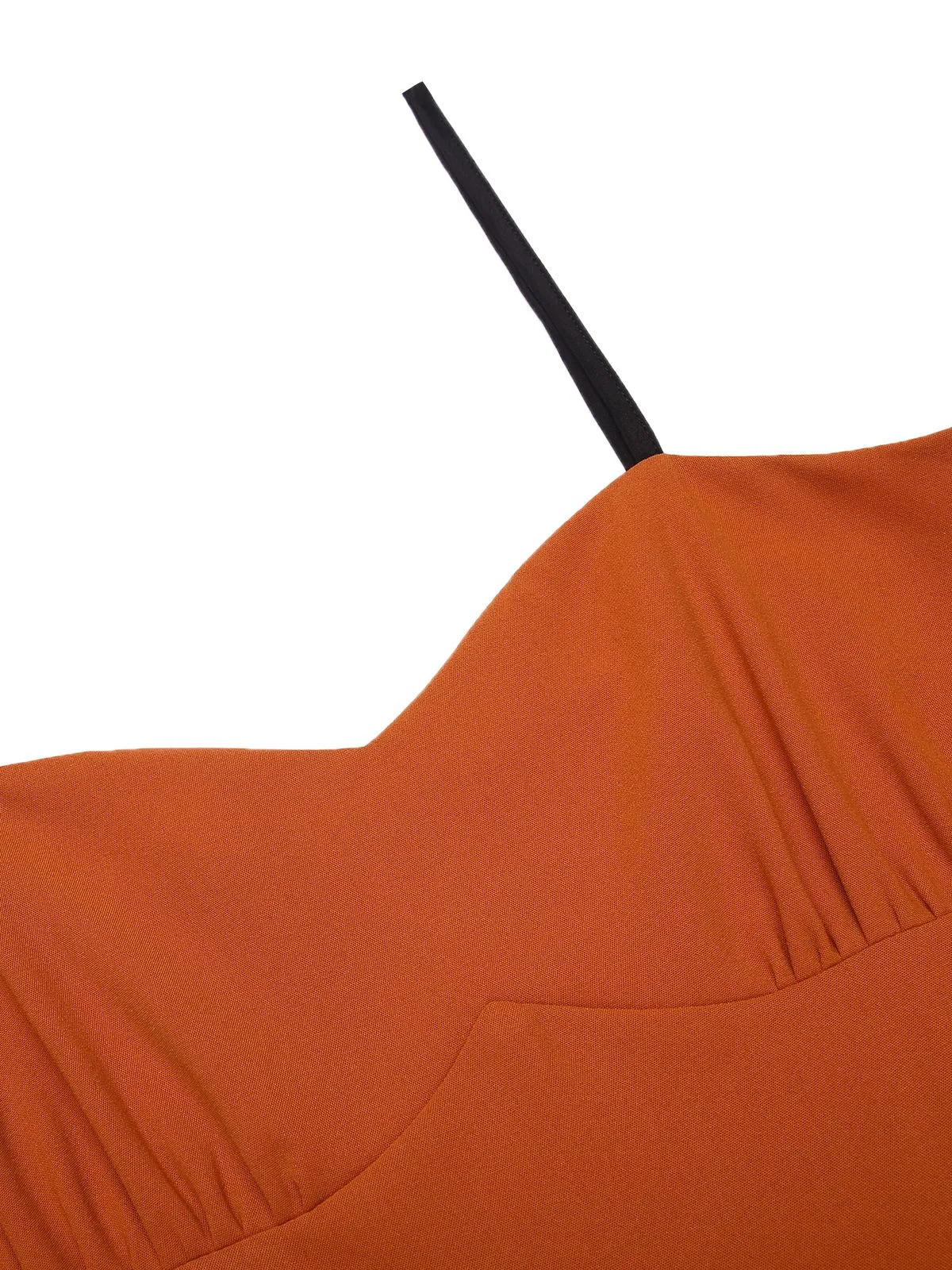 Orange 1950s Cape Pumpkin Swing Dress