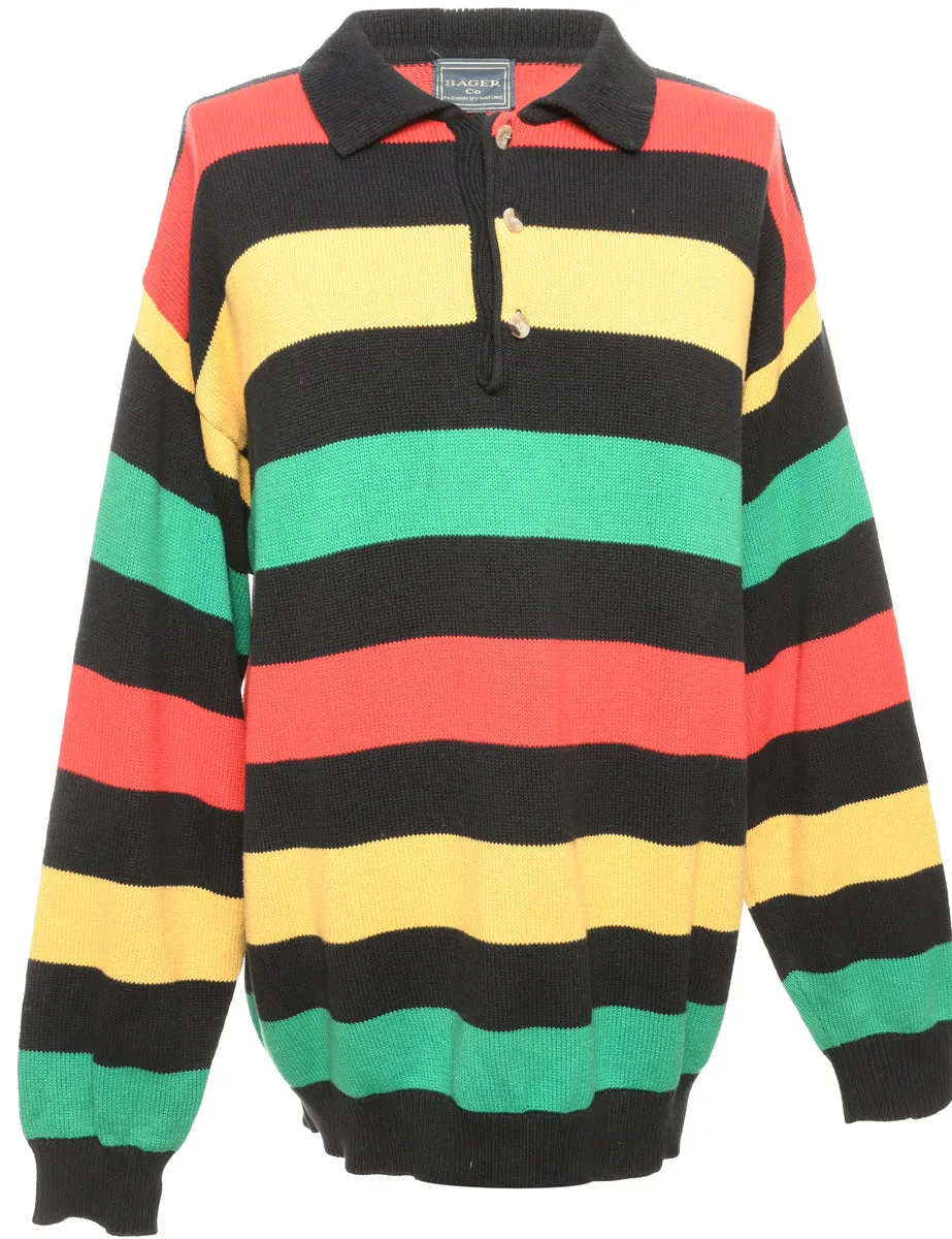 Patterned Multi Colour Jumper - L