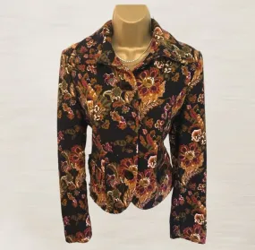 Paul Costelloe Collection Women's Floral Tapestry Cotton Jacket UK 10 US 6 EU 38