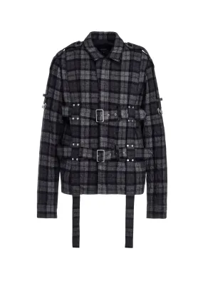 PLAID FLANNEL HARNESS JACKET