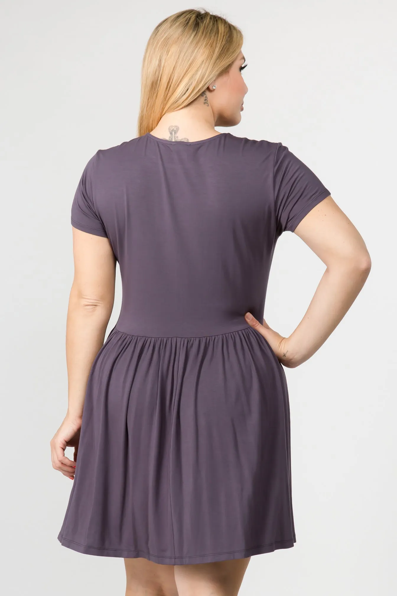 Plus Size Babydoll Dress with Pockets