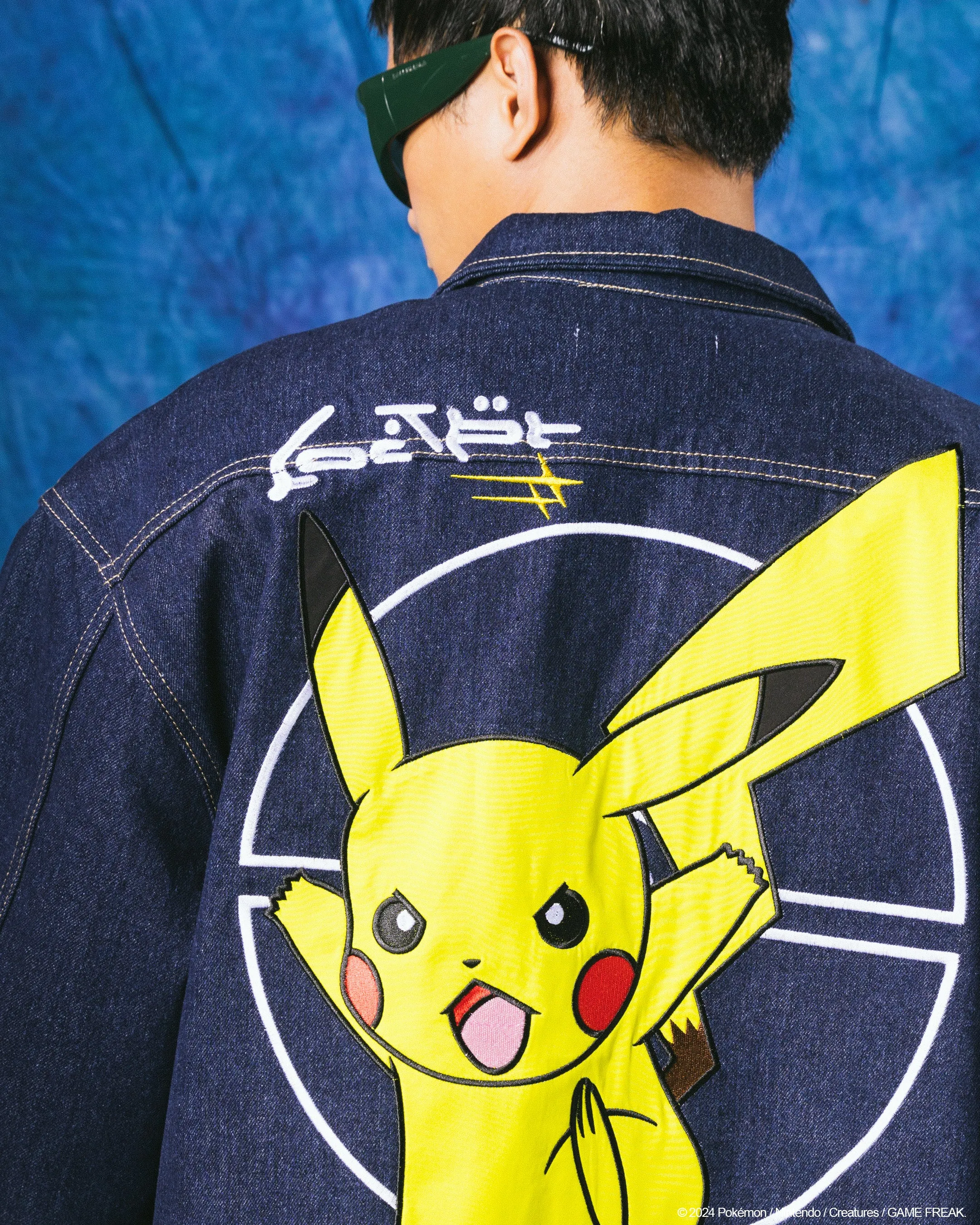 Pokémon By Loiter Pikachu Denim Jacket Washed Blue