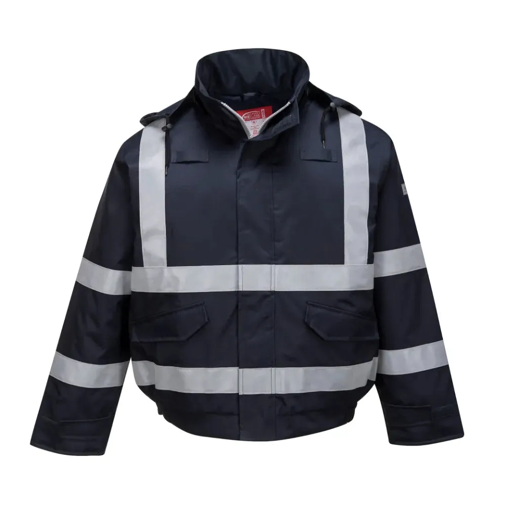 PORTWEST® Bizflame Waterproof Flame Resistant Bomber Jacket With Reflective Tape - S783