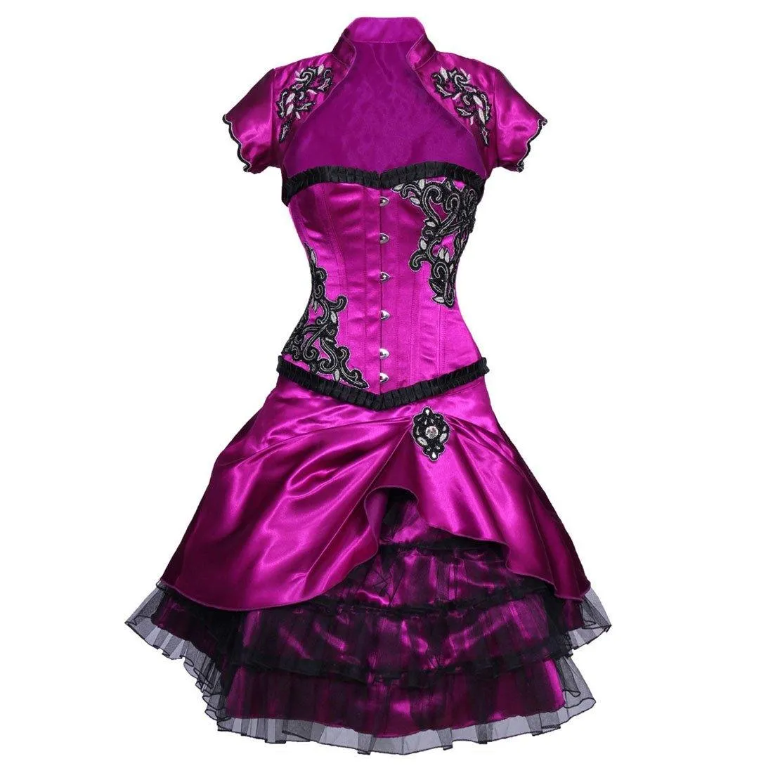 Qiana Couture Authentic Steel Boned Overbust Corset Dress