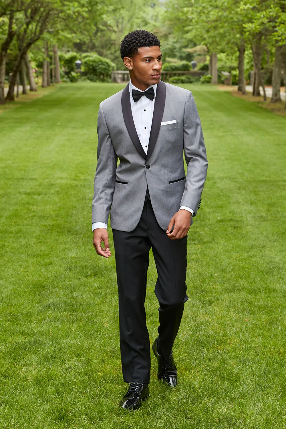 "Arlo" Grey Tuxedo Jacket (Separates)