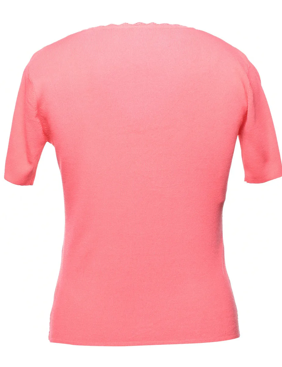 Salmon Pink Jumper - M